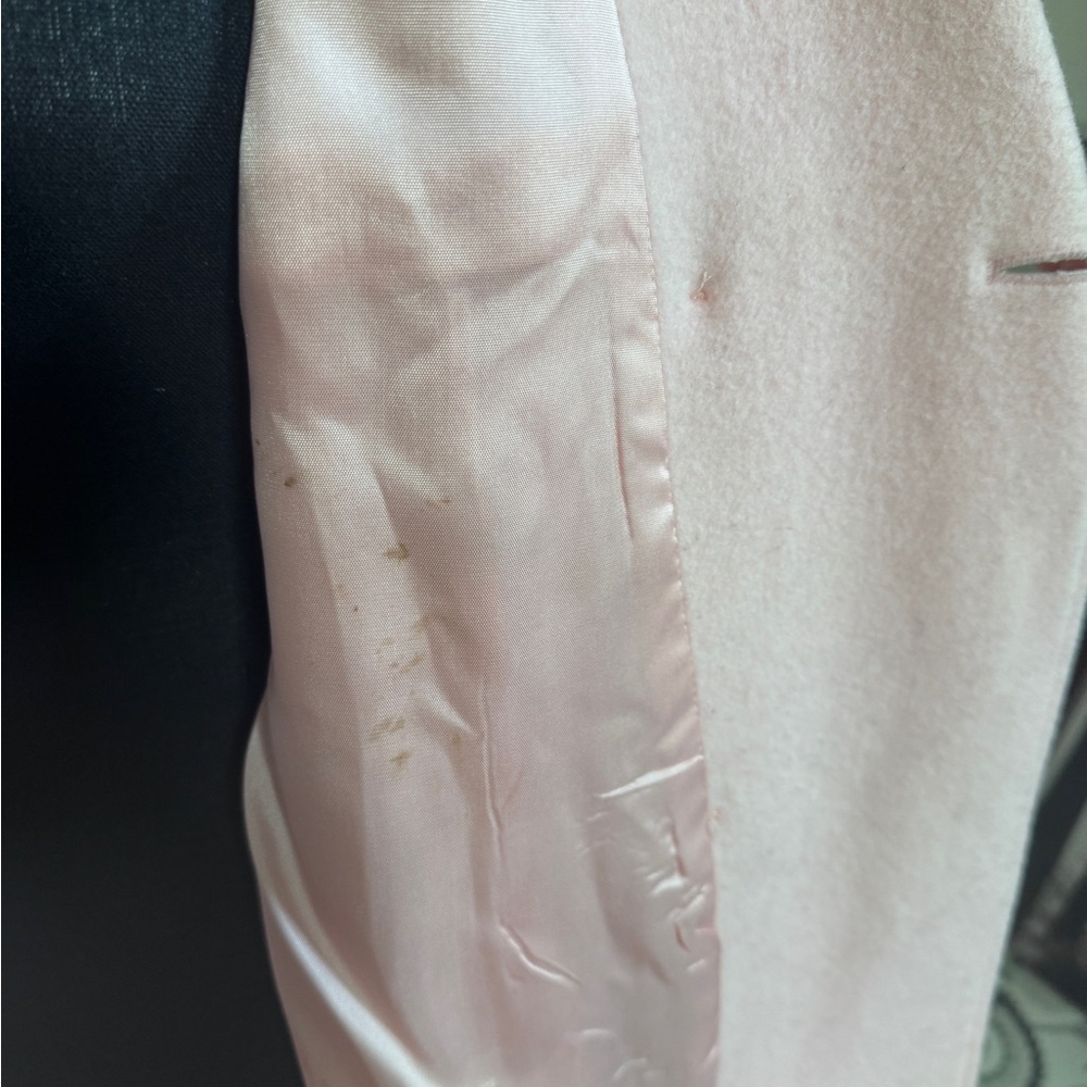 Pink Double-Breasted Women's Coat - Picture 4 of 5
